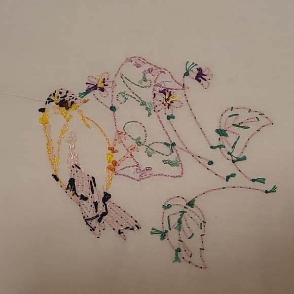 Vintage Hand Stitched New Jersey State Bird & Flower - Picture 11 of 16